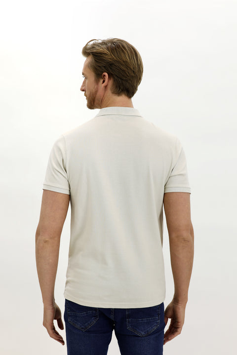 Taş Cepli Polo Yaka Regular Fit Pamuk Tişört