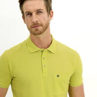 Lime Cepli Polo Yaka Regular Fit Nakışlı Pamuk Tişört