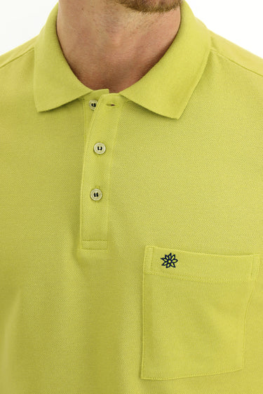 Lime Cepli Polo Yaka Regular Fit Nakışlı Pamuk Tişört