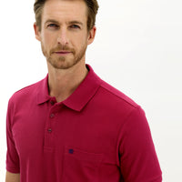 Vişne Cepli Polo Yaka Regular Fit Pamuk Tişört