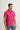 Orta Pembe Polo Yaka Regular Fit Pamuk Tişört