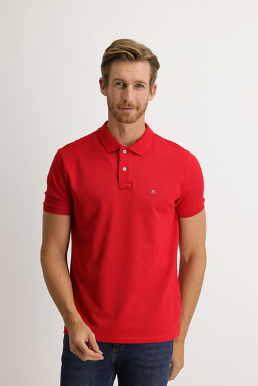  Bayrak Kırmızı Polo Yaka Regular Fit Nakışlı Pamuk Tişört