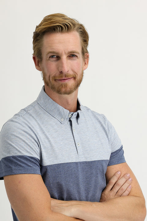 İndigo Polo Yaka Regular Fit Desenli Tişört