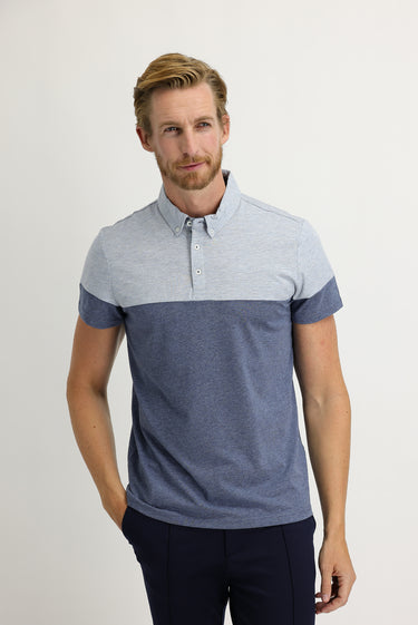 İndigo Polo Yaka Regular Fit Desenli Tişört