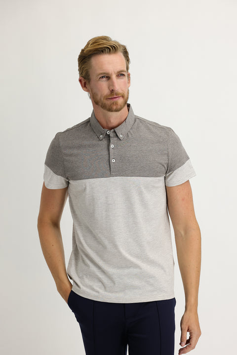 Açık Kahve  Polo Yaka Regular Fit Desenli Tişört