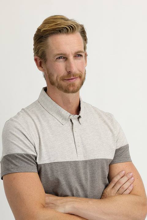 Koyu Kahve Polo Yaka Regular Fit Desenli Tişört