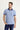 Mavi Polo Yaka Slim Fit Dar Kesim Desenli Pamuk Tişört