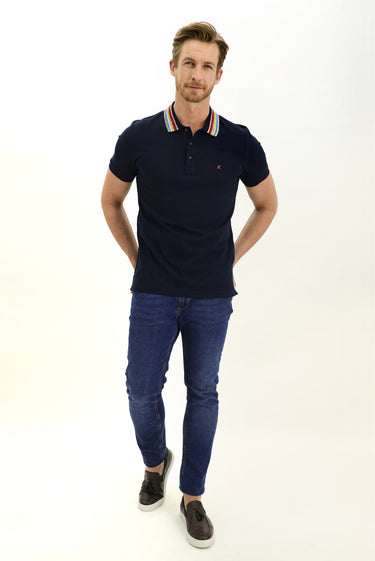 Koyu Lacivert Büyük Beden Polo Yaka Tişört