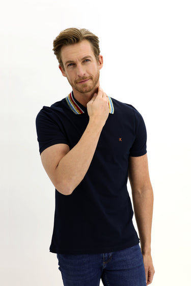 Koyu Lacivert Büyük Beden Polo Yaka Tişört