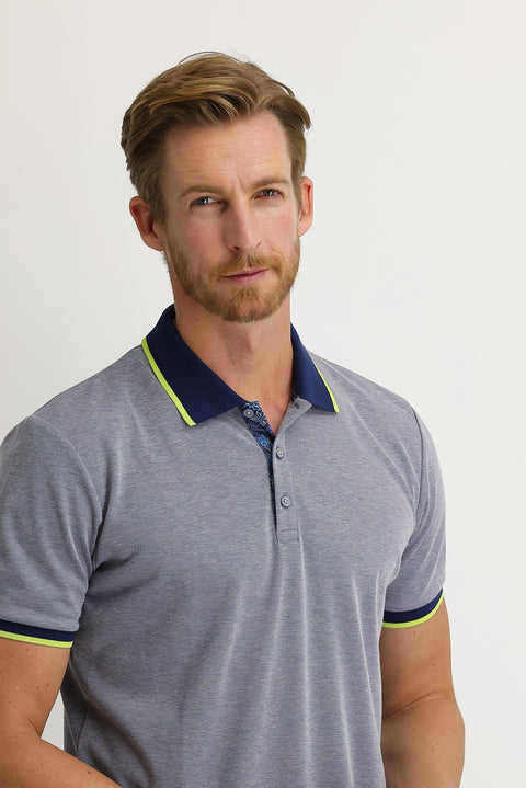 Koyu Mavi  Polo Yaka Regular Fit Tişört