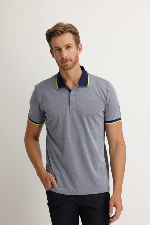 Koyu Mavi  Polo Yaka Regular Fit Tişört