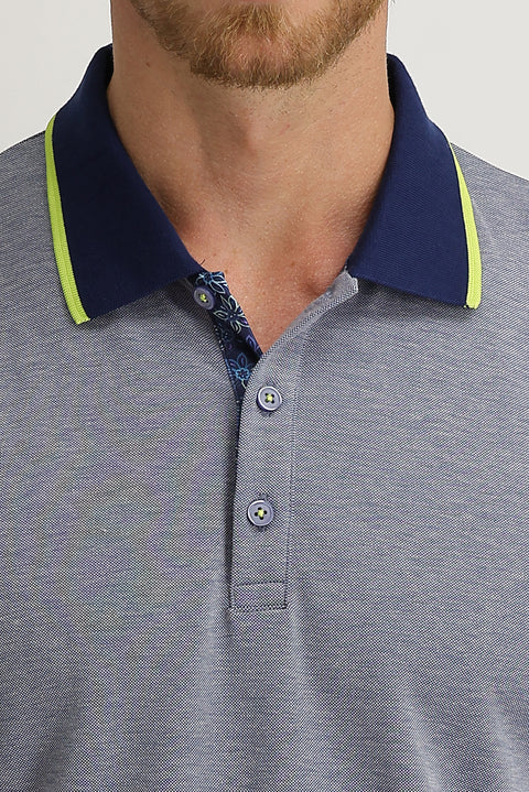 Koyu Mavi  Polo Yaka Regular Fit Tişört