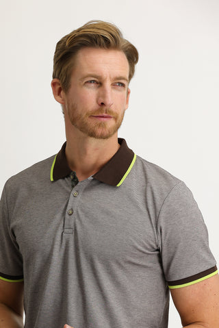  Orta Kahve Polo Yaka Regular Fit Tişört