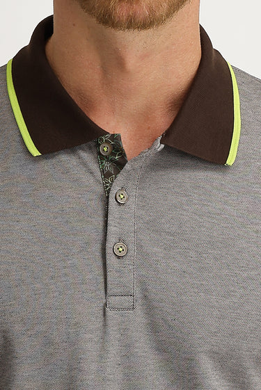 Orta Kahve Polo Yaka Regular Fit Tişört