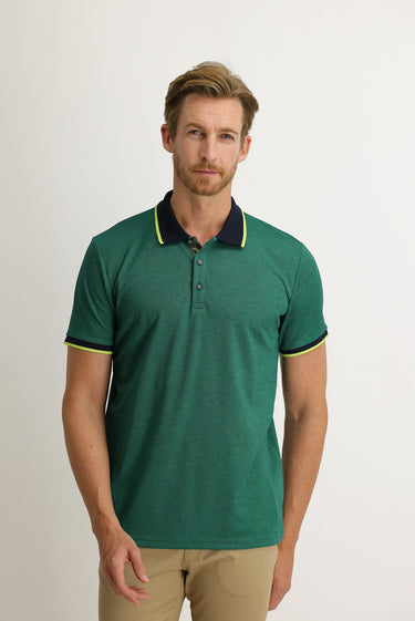 Orman Yeşili Polo Yaka Regular Fit Tişört