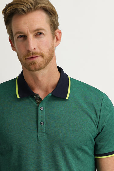 Orman Yeşili Polo Yaka Regular Fit Tişört