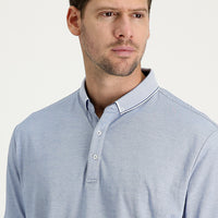 Açık Mavi Polo Yaka Regular Fit Nakışlı Tişört