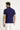 Saks Mavi Polo Yaka Regular Fit Nakışlı Tişört