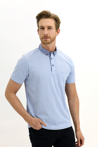  Mavi Polo Yaka Regular Fit Tişört