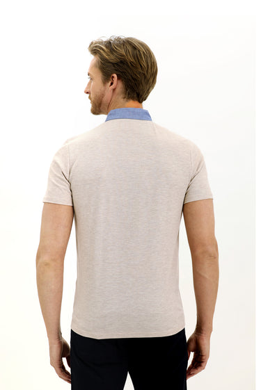 Açık Kahve  Polo Yaka Regular Fit Tişört