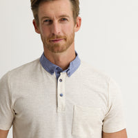 Açık Bej Polo Yaka Regular Fit Tişört