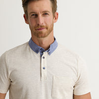 Açık Bej Polo Yaka Regular Fit Tişört
