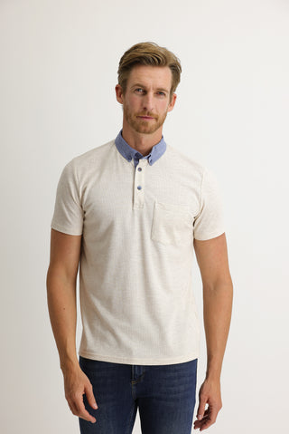  Açık Bej Polo Yaka Regular Fit Tişört