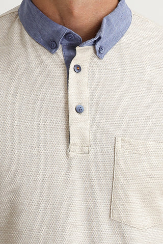  Açık Bej Polo Yaka Regular Fit Tişört