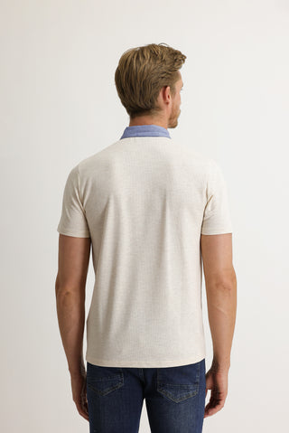  Açık Bej Polo Yaka Regular Fit Tişört
