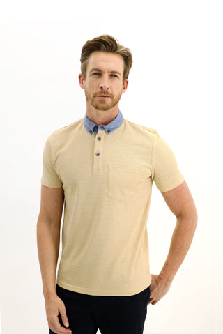  Koyu Sarı Polo Yaka Regular Fit Tişört