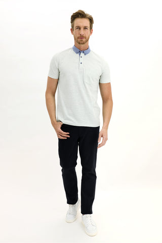  Çağla Yeşili Polo Yaka Regular Fit Tişört