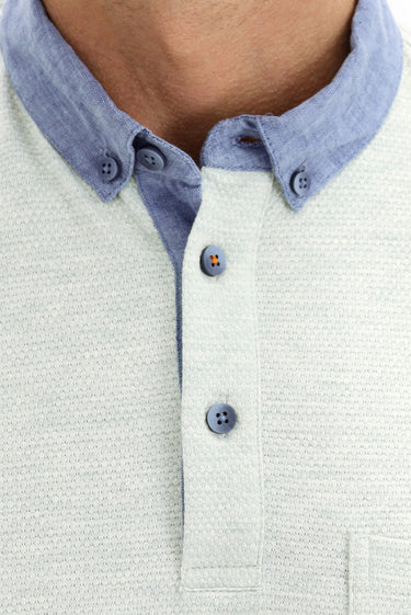Çağla Yeşili Polo Yaka Regular Fit Tişört