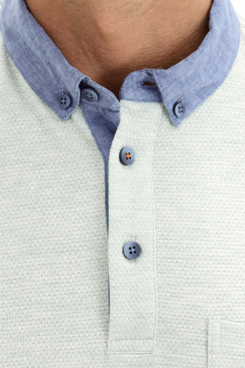 Çağla Yeşili Polo Yaka Regular Fit Tişört