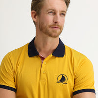 Safran Polo Yaka Slim Fit Dar Kesim Desenli Tişört