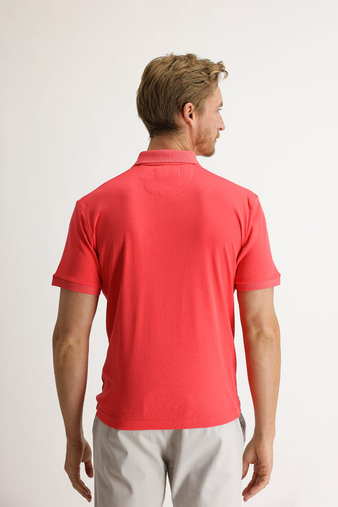 Nar Çiçeği Polo Yaka Slim Fit Dar Kesim Tişört