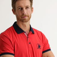 Koyu Nar Çiçeği Polo Yaka Slim Fit Dar Kesim Desenli Tişört