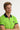 Fıstık Yeşili Polo Yaka Slim Fit Dar Kesim Desenli Tişört