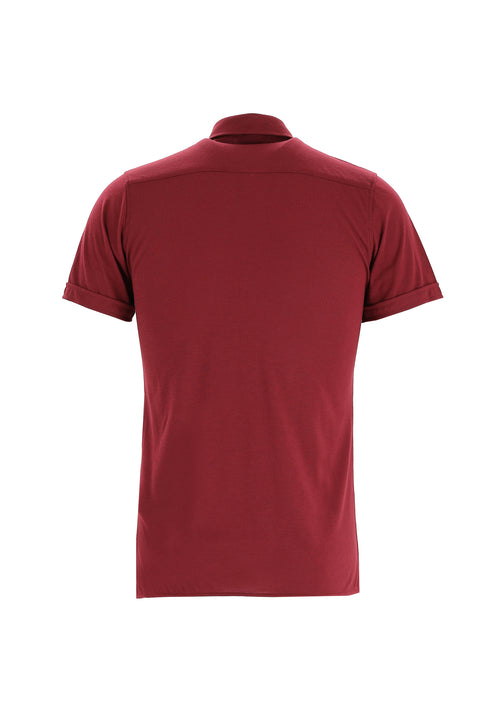 Koyu Bordo Polo Yaka Gömlek Tişört