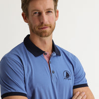 Kırık Beyaz Polo Yaka Slim Fit Dar Kesim Desenli Pamuk Tişört