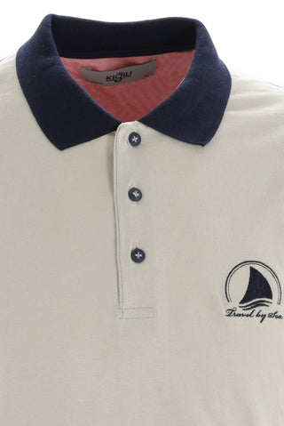  Taş Polo Yaka Slim Fit Dar Kesim Desenli Pamuk Tişört