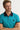 Orta Petrol Polo Yaka Slim Fit Dar Kesim Desenli Pamuk Tişört