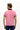 Şeker Pembe Polo Yaka Slim Fit Dar Kesim Desenli Pamuk Tişört