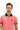 Fuşya Polo Yaka Slim Fit Dar Kesim Desenli Pamuk Tişört