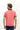 Fuşya Polo Yaka Slim Fit Dar Kesim Desenli Pamuk Tişört