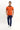 Kiremit Polo Yaka Slim Fit Dar Kesim Desenli Pamuk Tişört