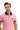 Orta Mor Polo Yaka Slim Fit Dar Kesim Desenli Pamuk Tişört