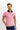 Orta Mor Polo Yaka Slim Fit Dar Kesim Desenli Pamuk Tişört