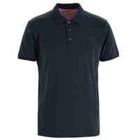 Nefti Polo Yaka Slim Fit Dar Kesim Desenli Pamuk Tişört