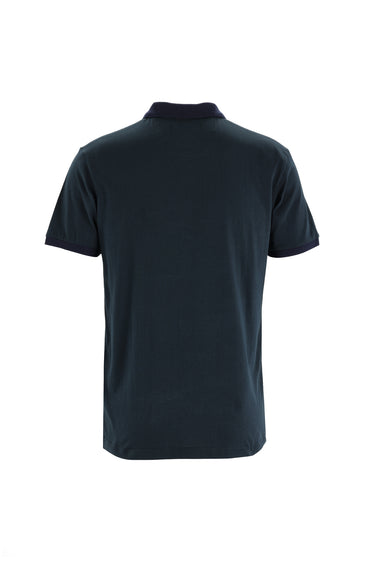 Nefti Polo Yaka Slim Fit Dar Kesim Desenli Pamuk Tişört