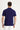 Orta Lacivert Polo Yaka Slim Fit Dar Kesim Pamuk Tişört